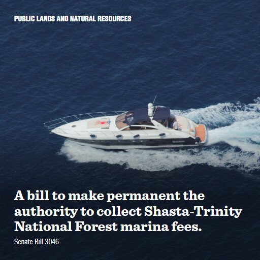 S.3046 118 A bill to make permanent the authority to collect ShastaTrinity National Forest marina fee