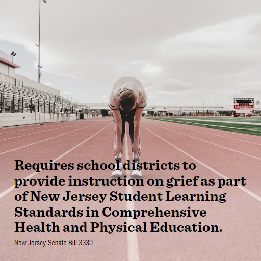 NJ S3330 220 Requires school districts to provide instruction on grief as part of New Jersey Student Le