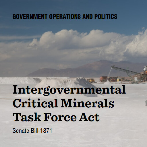 S.1871 118 Intergovernmental Critical Minerals Task Force Act