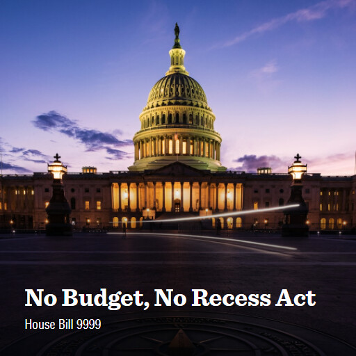 H.R.9999 118 No Budget No Recess Act